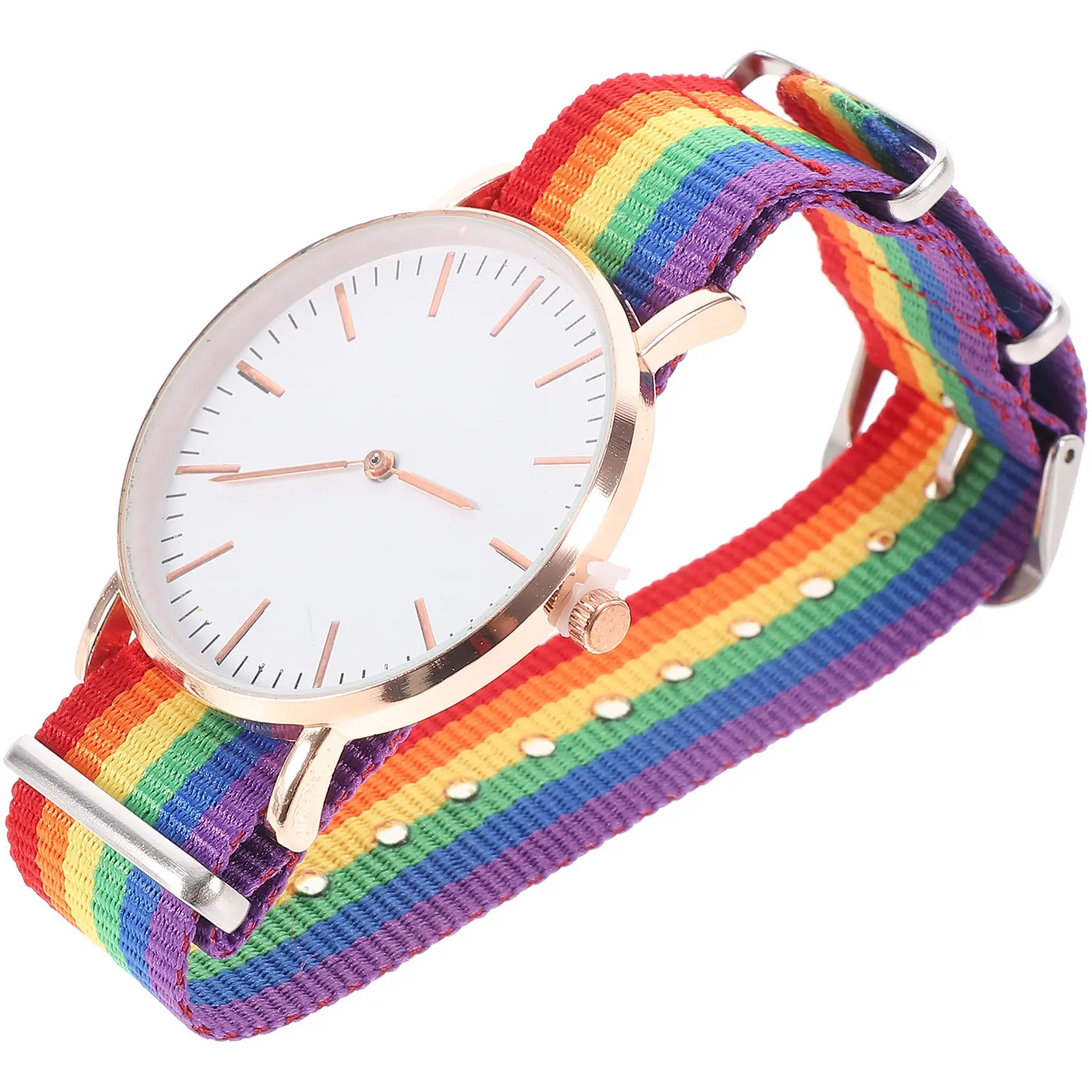Women Wrist Watch For Watch For Men Rainbow Band Quartz Professional Silent Precise Fashionable Thin Fancy Decoration