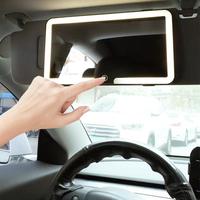 Car Sun Visor Makeup Mirror LED Light, High-Definition Mirror, Shatterproof Design, Car Vanity Mirror, Car Interior Accessory