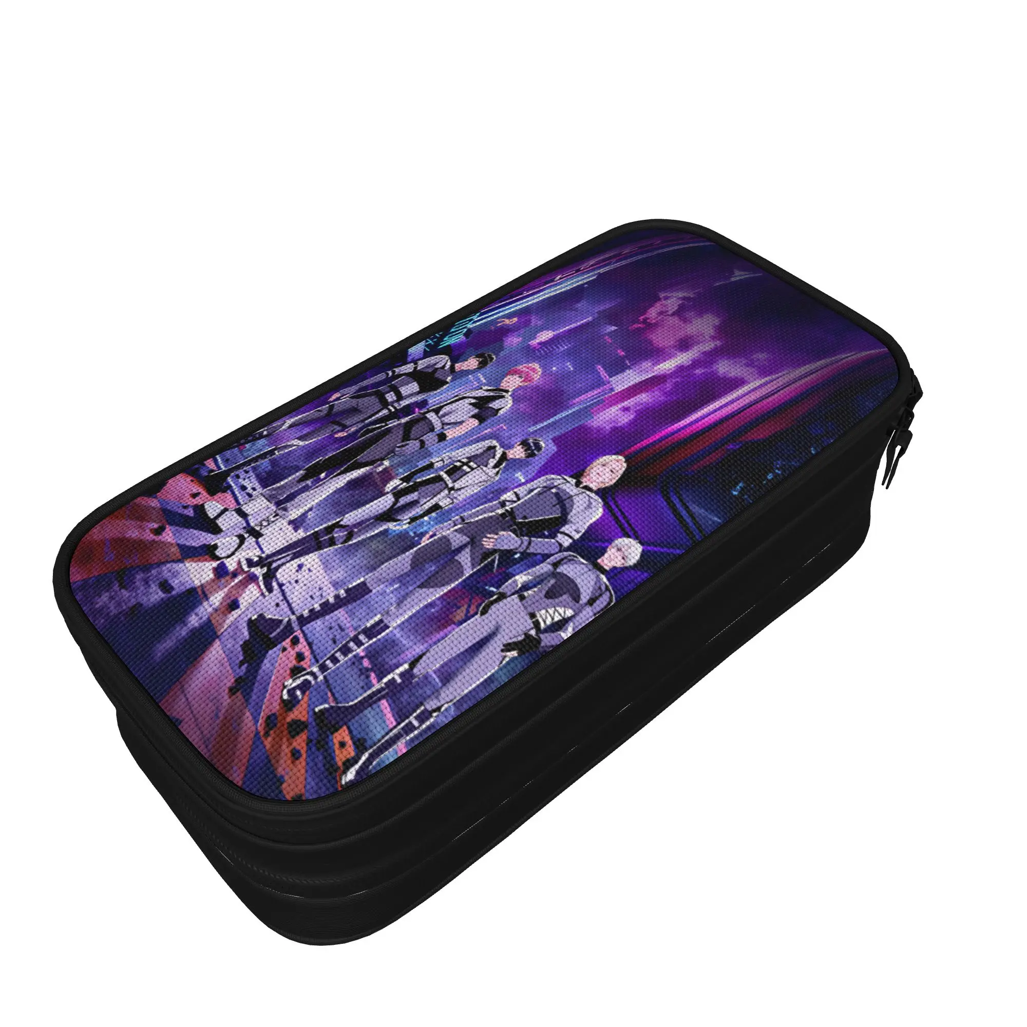 Kpop PLAVE Caligo Pt  Pencil Case  Large Capacity Pencil Box Boy Girl Canvas Vintage School Pencil Cases Graphic Stationery