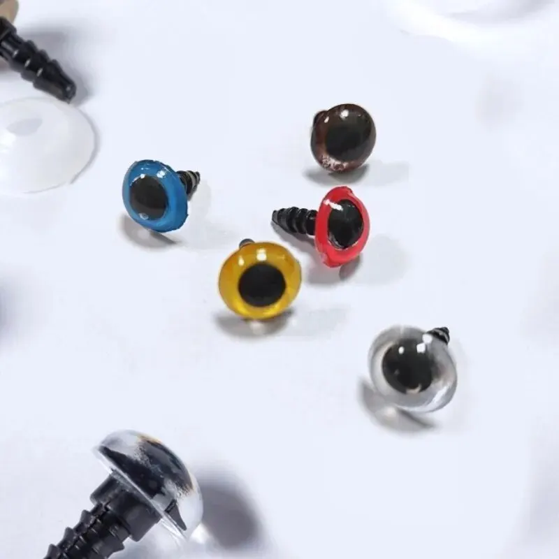 100Pcs 10MM Boxed Plastic Art Eyes 5 Color Brown Screw TeddyBear Plush Doll DIY Toy Accessories Set