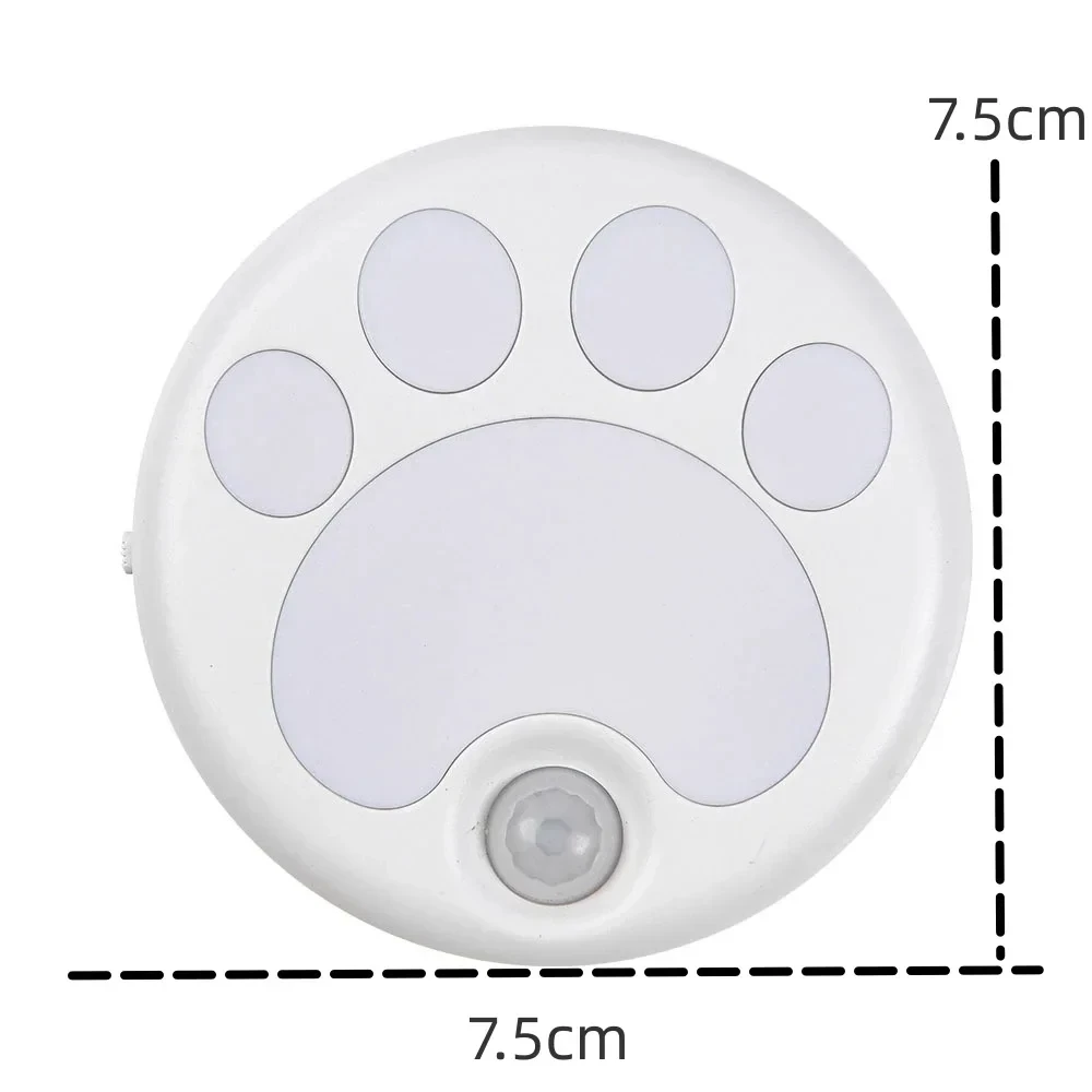 Motion Sensor LED Night Light Cat Paw Wall Lamp Rechargeable Bedroom Bedside Sensor Light Room Decor Lighting Lamps Mood Light