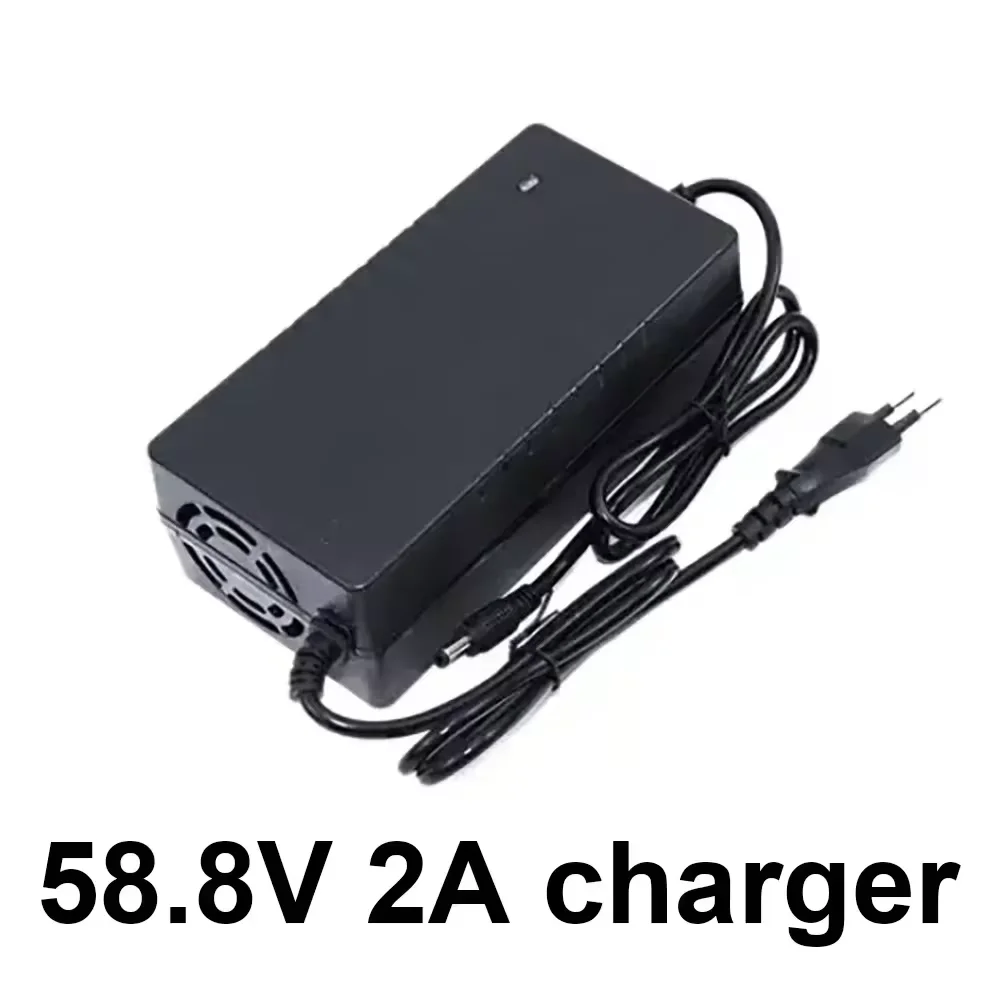 NEW 52V 14S4P 55000mah 18650 2000W Lithium Battery for Balance Car, Bike, Scooter, Tricycle (with Bms 58.8V Charger)