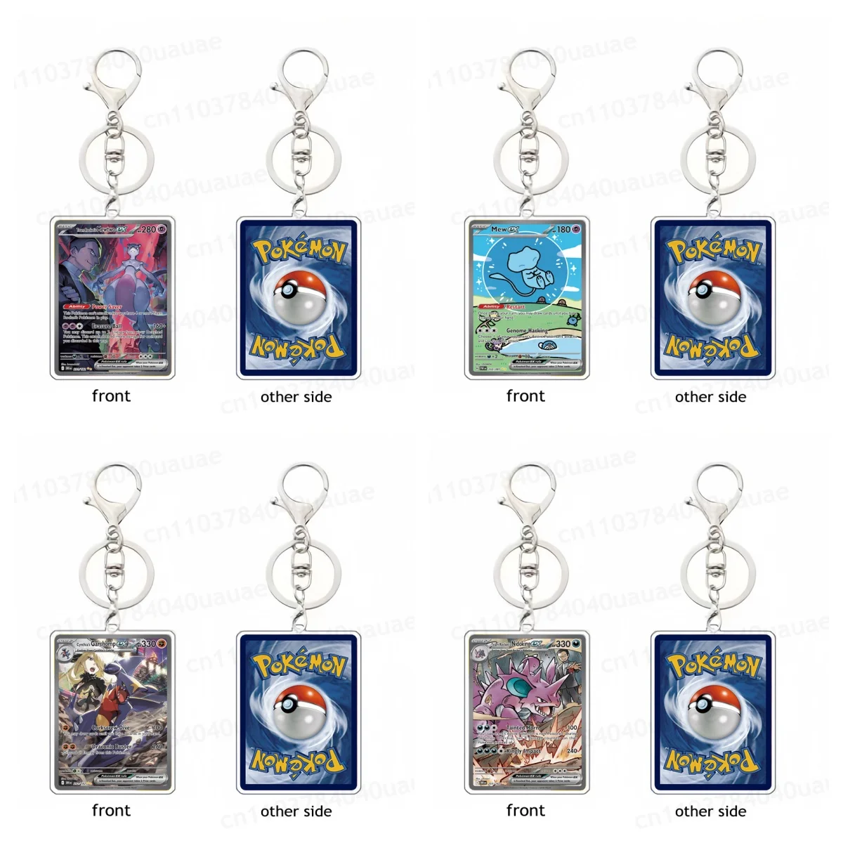 

Коллекционные карты Diy Ptcg Mew Venusaur Zapdos Gardevoir Alakazam, акриловый игровой брелок для ключей, подвеска на рюкзак, ювелирные изделия