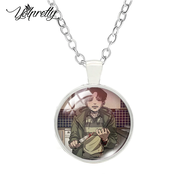 2023 Cartoon Anime Killing Stalking Glass Cabochon Pendants Necklace Fashion Jewelry for women wen