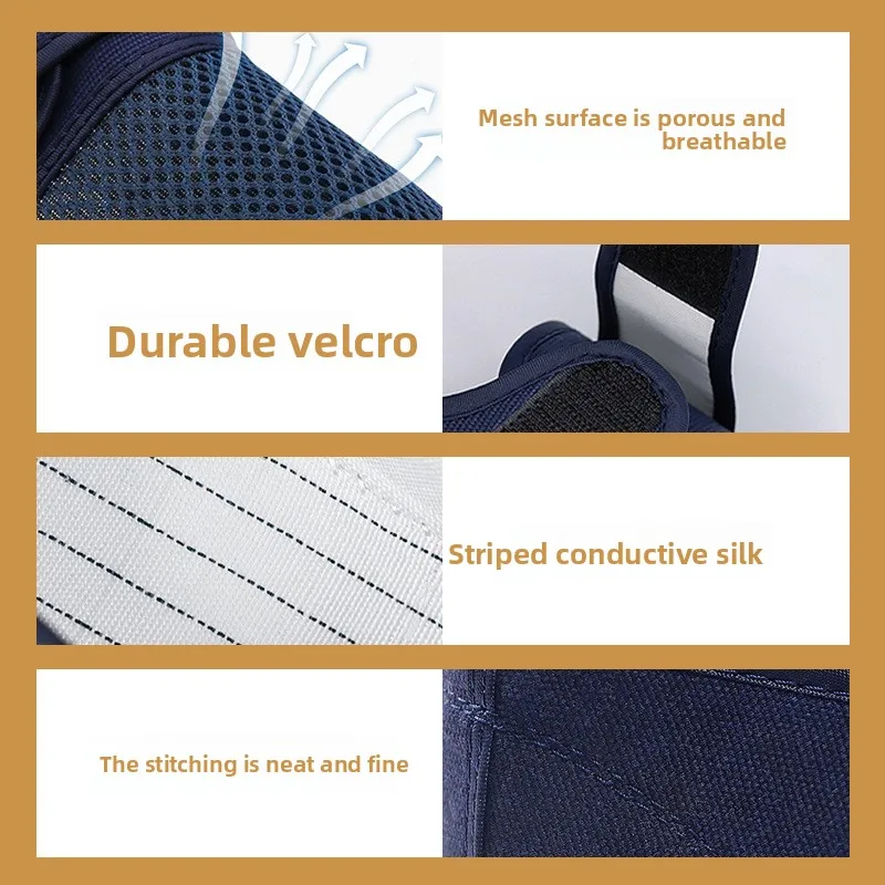 أحذية أمان مضادة للكهرباء الساكنة في غرف الأبحاث - أحذية عمل قماشية من الفيلكرو بنعل ناعم للجنسين للمختبرات الإلكترونية والطبية #3