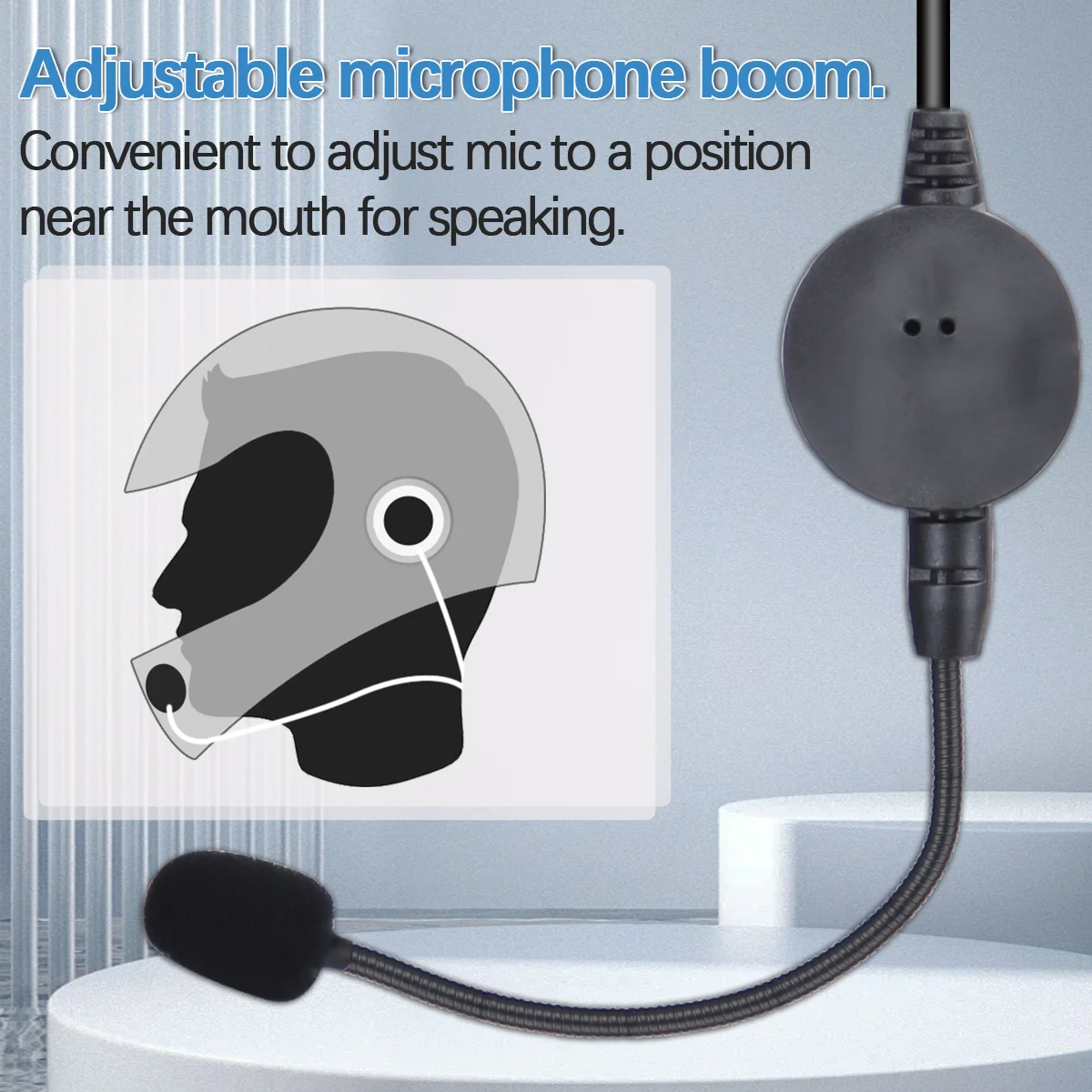 ABBREEヘルメットヘッドセット2ピンKタイプフィンガーPTTオートバイヘッドホン（宝峰UV-5R BF-888S UV-5RH UV-21 PRO AR-152ハムラジオ用）