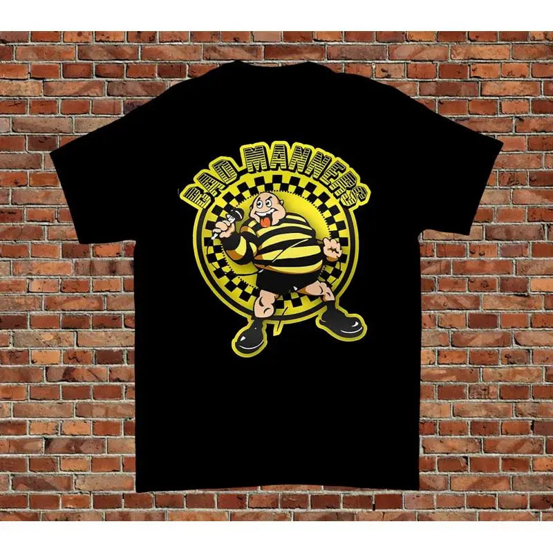 تي شيرت جديد من Bad Manners Band للمعجبين باللون الأسود بجميع المقاسات S 234Xl Ah762