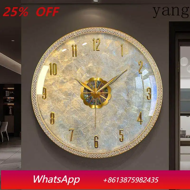 LH light luxury living room wall clock high-end sense clock home