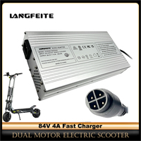 LANGFEITE 84V 4A Fast Charger For Langfeite 72V H1 H2 GT2 Electric Scooter battery Quick Charger Accesorios Patinete Eléctrico