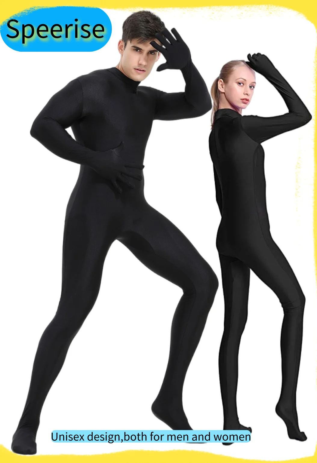 

Speerise Unisex Full Body Zentai Unitard Skin Tight Jumpsuit Halloween Costumes Festival Performance Dance Wear Cosplay Suits