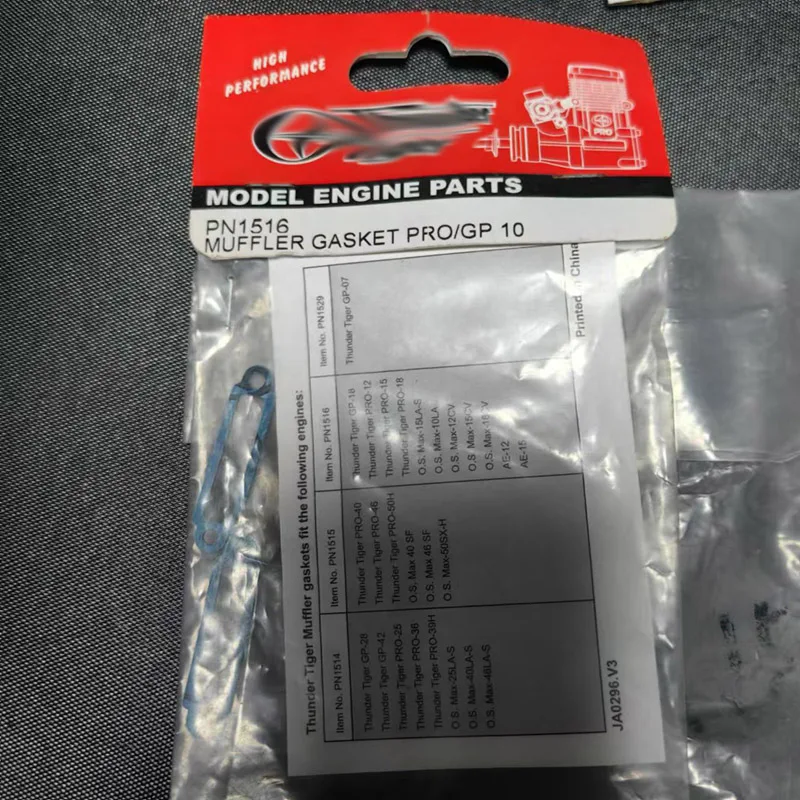 Junta do silenciador PN1516 Pro/Gp 10 para Thunder Tiger