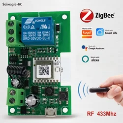 ZIGBEE 3.0 Smart Garage Door Opener AC DC7-32V 85-250V Remote Control Wireless Switch Relay Works with Tuya Smartlife Alexa