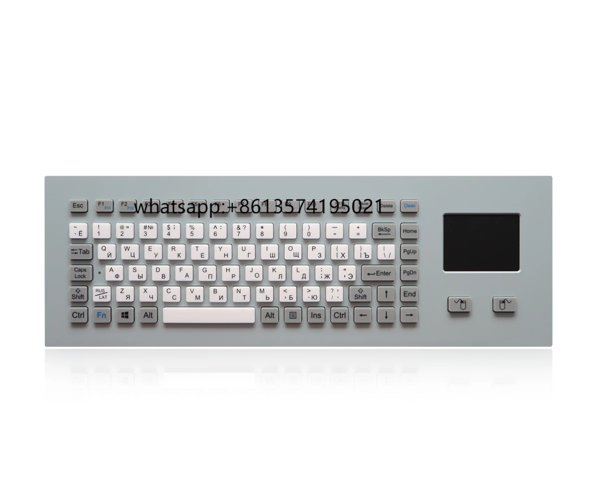 

88 keys waterproof Industrial marine keyboard with silicone keys and capacitive touchpad keyboard
