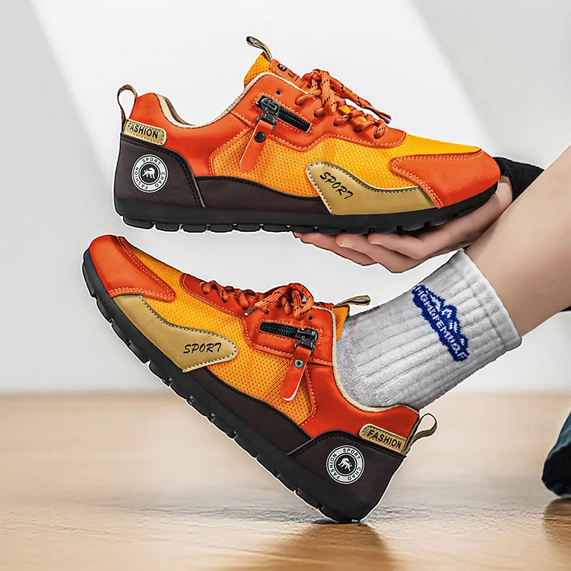 

Men's 2026 Spring Summer Retro German Trainer Sneakers Breathable Mesh Casual Sports Shoes Soft Sole Comfortable A-gan Shoes