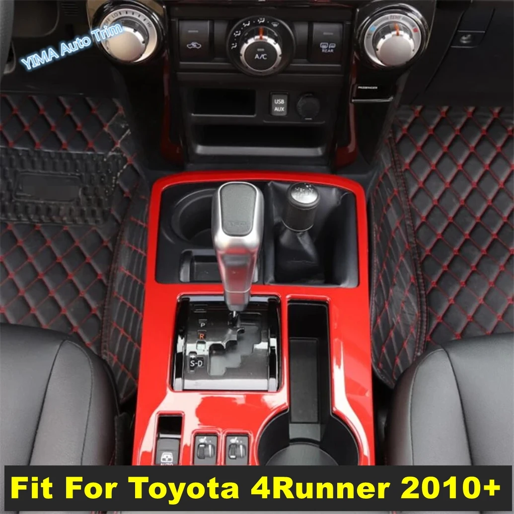 

Car Stalls Gear Shift Box Frame Cover Trim Fit For Toyota 4Runner 2010 - 2019 Matte / Red / Carbon Fiber Interior Accessories