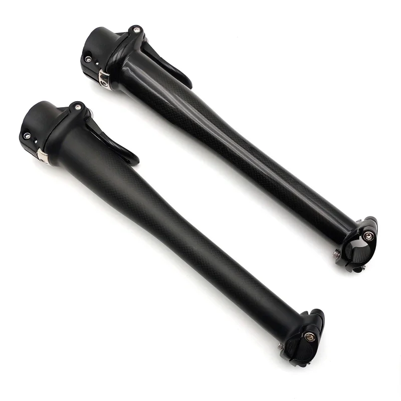 Small wheel folding bicycle integrated full carbon fiber handlebar faucet head tube
