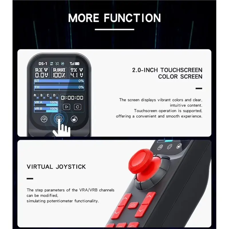 ABXE-Touchscreen Transmitter Touchable Color Screen Remote Control F-08A Receiver For RC Boat Ship Car