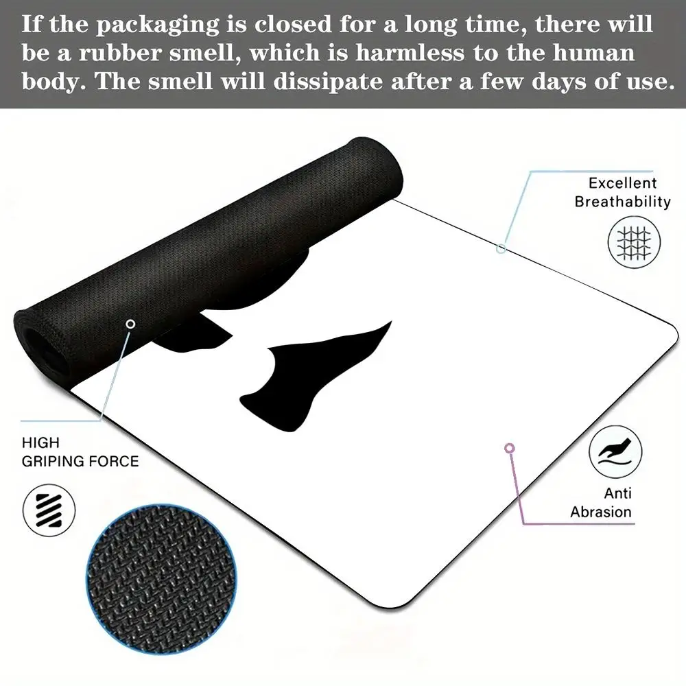 Artistic Minimalist Style Panda Illustration Design Mouse Pad Desk Mat Non-Slip Stitched Edge office mat Gaming pad mouse pads view 5