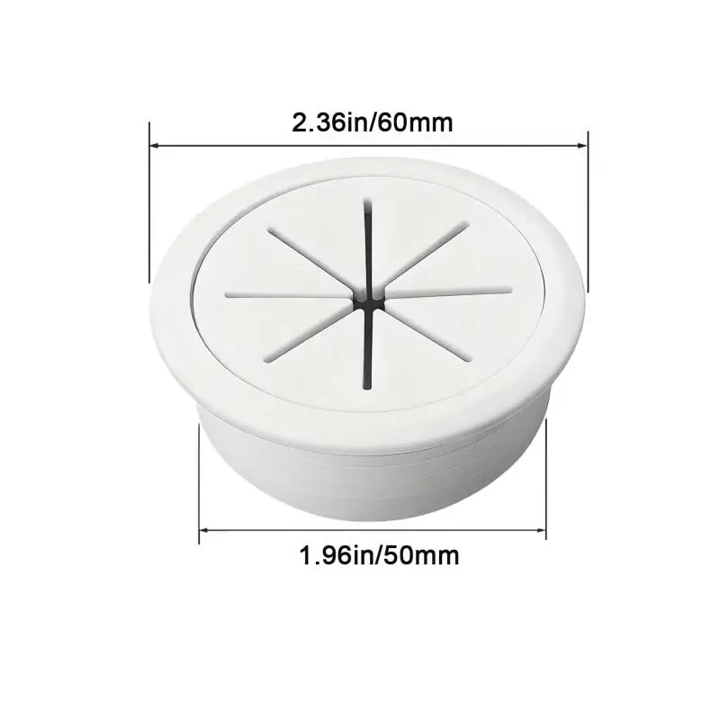 1~5pcs Desk Cord Grommet Wire Hole Cover Line Outlet Port Threading Box Cover Cable Passing Box Office Table Cable Organizer