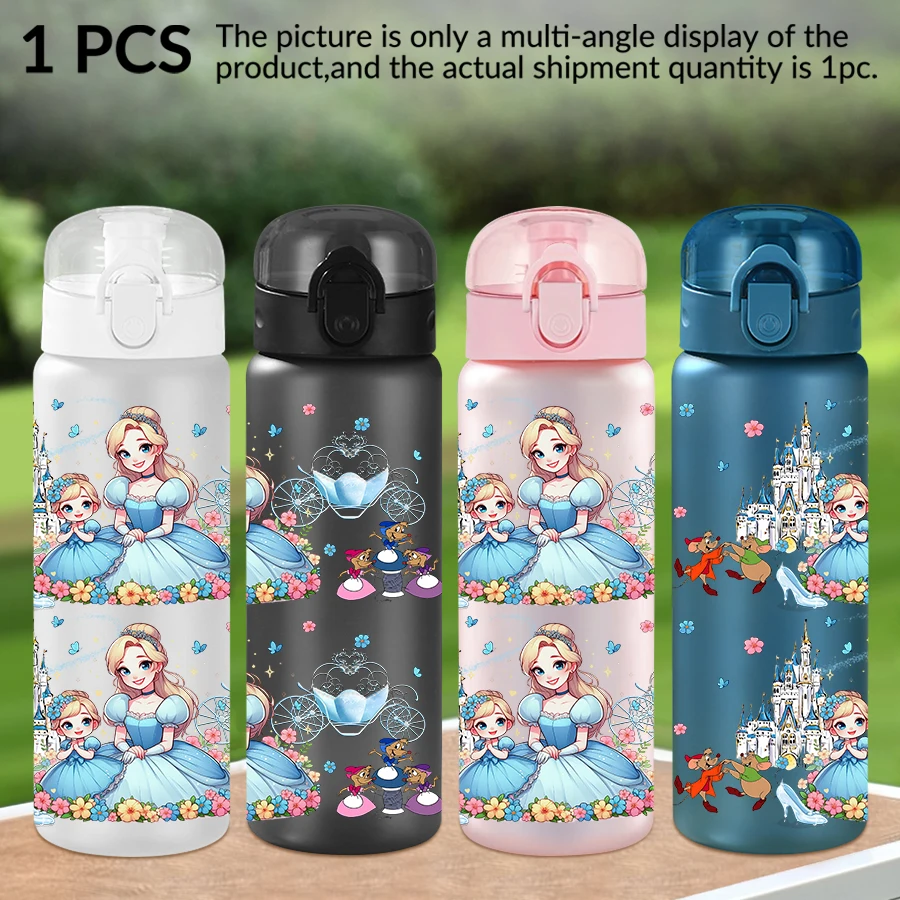 

1Pc Disney Cinderella Castle 26oz plastic water bottle with pattern outdoor sports water cup birthday/homecoming gift