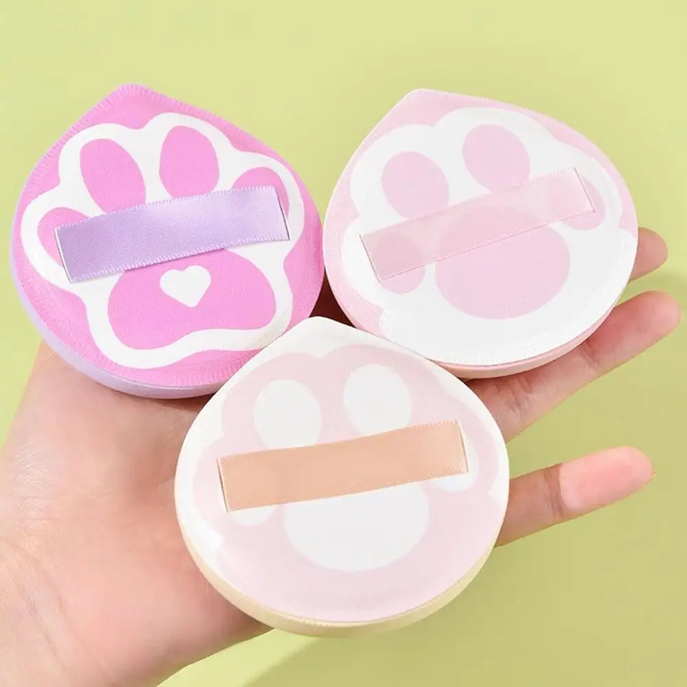 Sponge Paw Print Makeup Latex Free Beauty Blender Wet Dry Dual Use with Finger Ribbon for Foundation Concealer