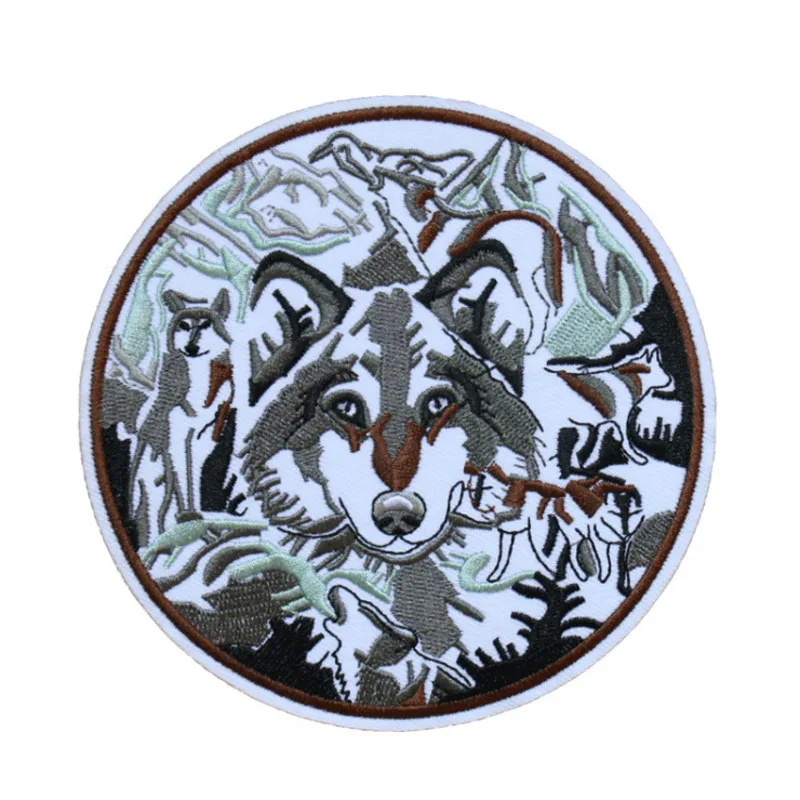 1PCS Punk Wolf Series Patches for Clothes Animal Sticker On Clothing Diy Patch Cool Coat Appliques Garment Decor Parches