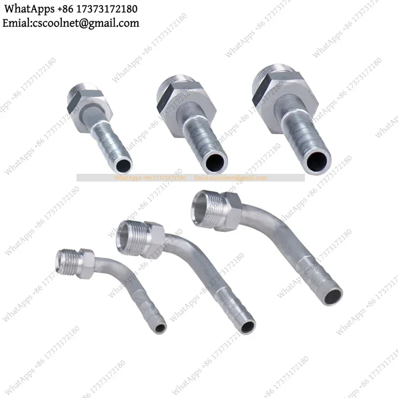 Air Conditioning R134a #6 #8 #10 Straight 90 Degree Male Insert O-Ring Barbed Fitting A/C Refrigerant Hose
