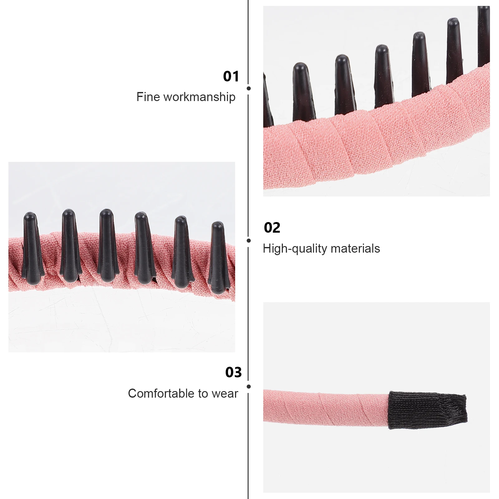 

10pcs Thin Headbands Girls Hair Bands Cloth Ties Comb Cute Nonslip Teeth Design Women Accessories Fix Hair Tight Elegant Useful