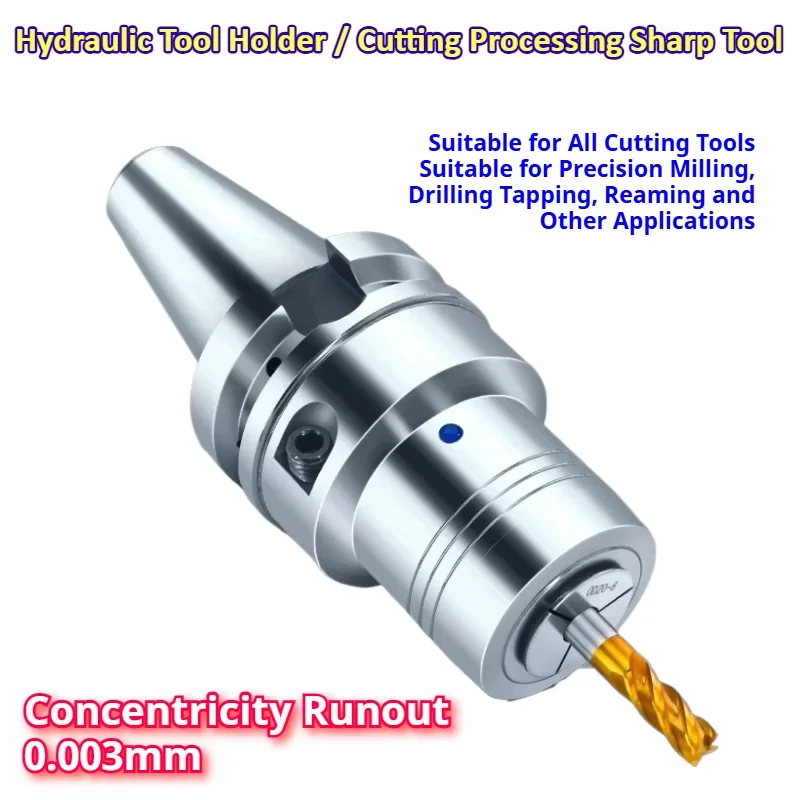 SK40 JT40 CAT40 Hydraulic Toolholder PHC06/08/10/12/16/20/25/32 CNC Collet Chuck High Precision 0.003mm Bracket Tools