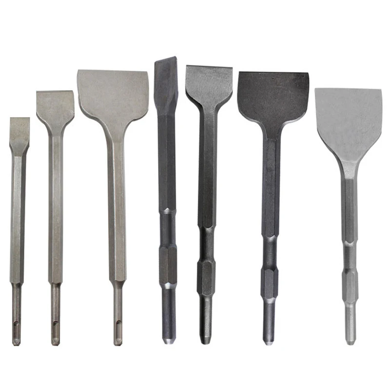 Impact Drill Bit Concrete Electric Hammer Drill Bit Industrial Grade Hexagonal Chisel Sharp Round Handle Pointed Flat Chisels