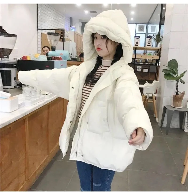 2025 New Winter Coats Women Hooded Top casual Thick Warm Parkas Zipper Down Cotton Padded Jacket Bread Clothing Outerwear Female