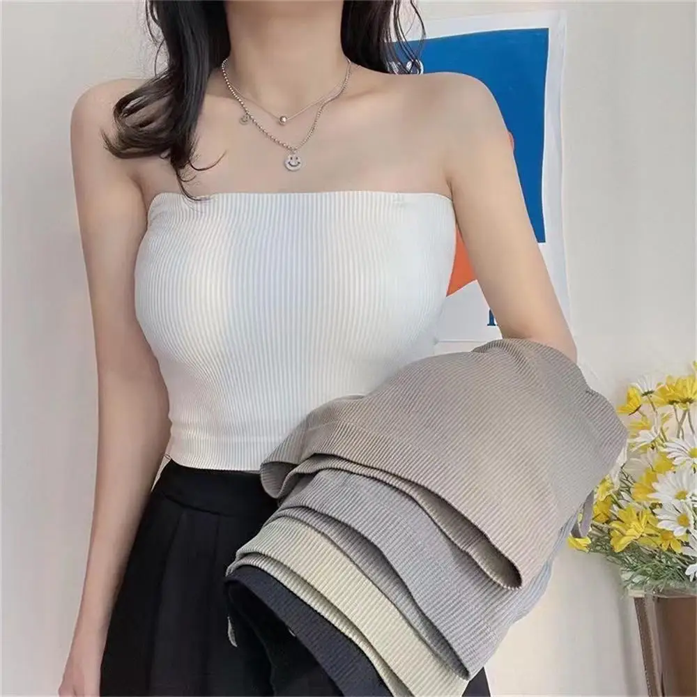 

Explosions Sling Beauty Back Vest Wrap Chest One-piece Fixed Cup Tube Top Girl Wear Base Anti-slip Underwear Accessories