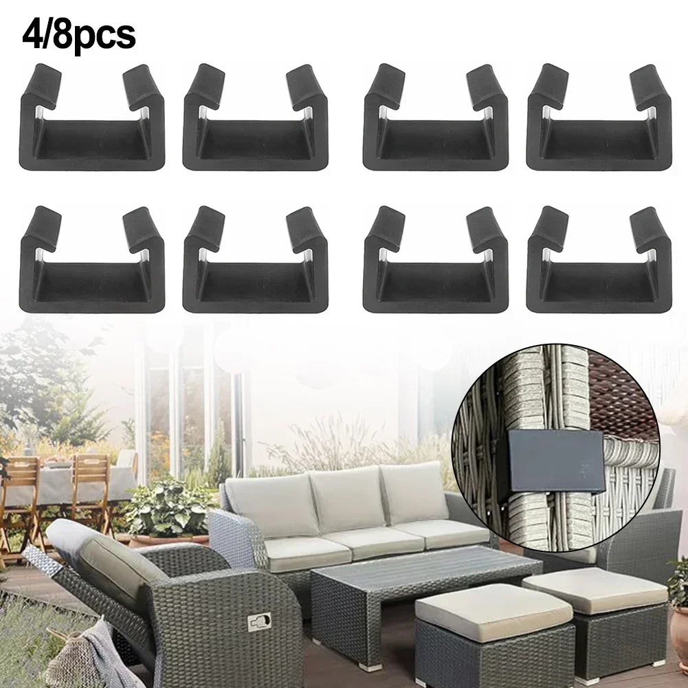 4/8pcs Furniture Clips Living Room Bedroom Office Outdoor Patio Sofa Chair Rattan Furniture Clips 52/59mm Furniture Fixture Part