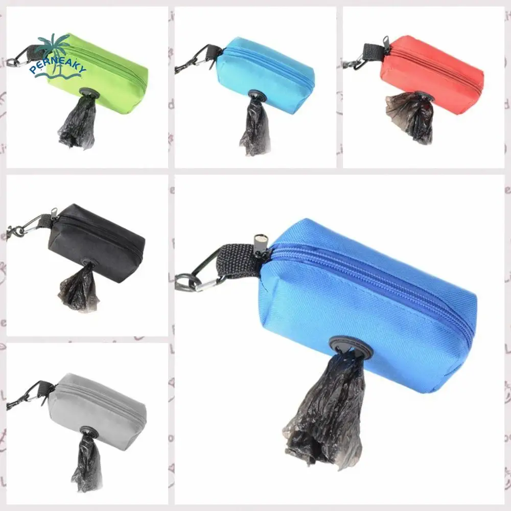 

Oxford Dog Poop Bag Dispenser with Metal Buckle Leakproof Pet Poop Bag Holder Pick-Up Bags Holder Pet Waste Bag Carrier Walking