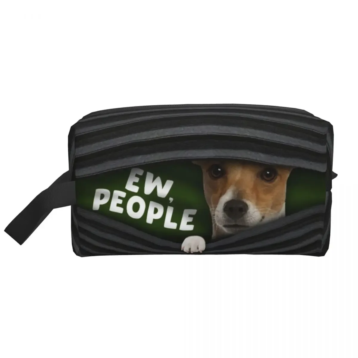 Bolsa de cosméticos Jack Russell Terrier Ew People para mujer, estuche de maquillaje para amantes de los perros de gran capacidad, bolsas de aseo para almacenamiento de belleza