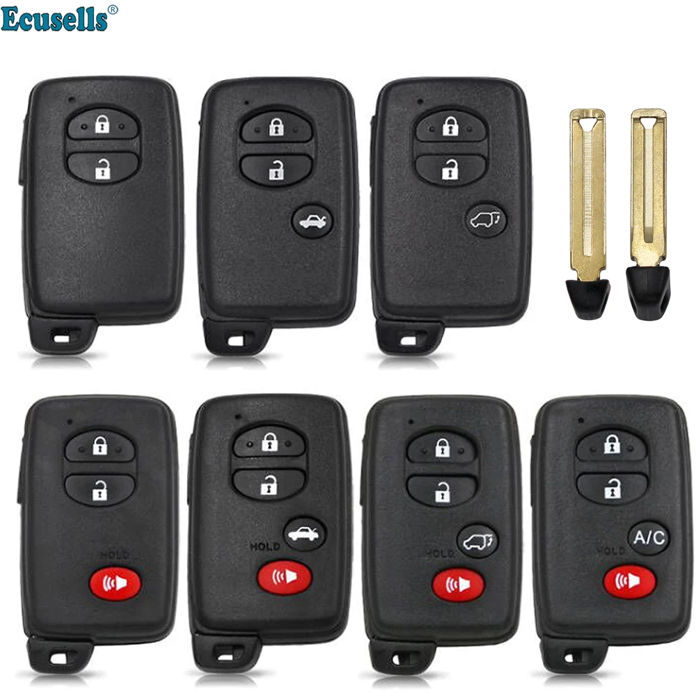 

2/3/4 Buttons Smart Remote Key Shell Case Fob for Toyota Corolla Camry Avalon Prius RAV4 Highlander 4 Runner Land Cruiser