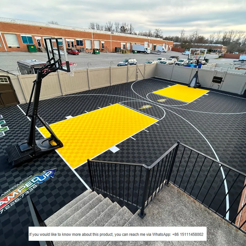 Basketball Court Indoor/Outdoor Sports Floor PP Plastic Interlocking Waterproof Wear-resistant Elastic Eco-Friendly 5-10 Year