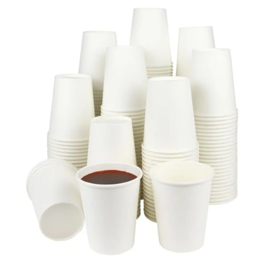 Paper Cups, 50 Park 8 Oz Disposable Cups for Hot or Cold Beverage, Paper Coffee Cups 8 oz