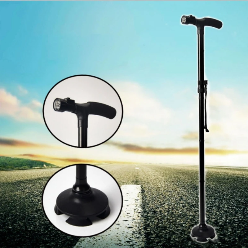 Folding Cane with Led Light Adjustable Canes and Walking Sticks for Seniors Elderly Men Women Walking Cane Drop Shipping