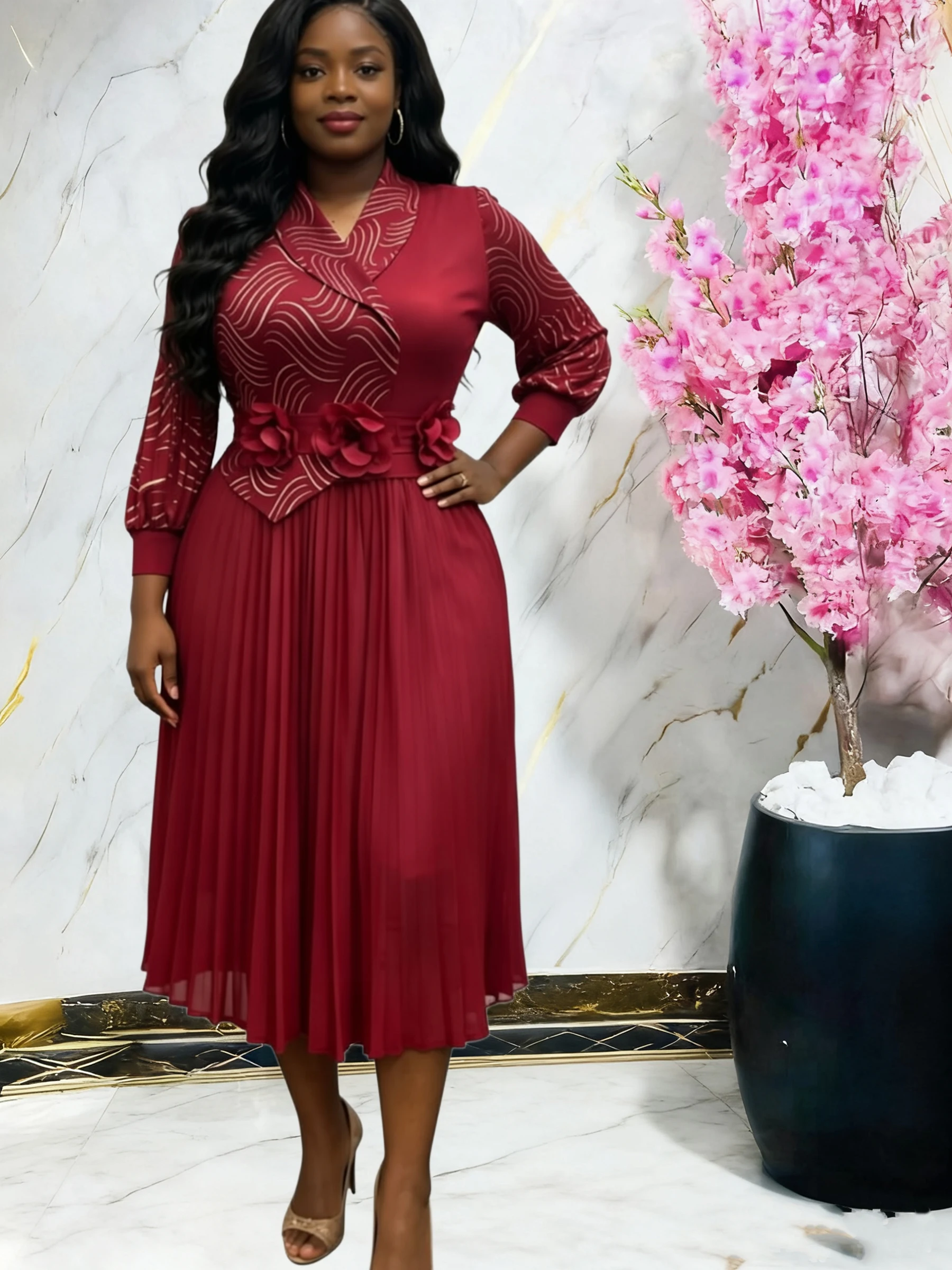 african dresses for woman wedding miyake pleated robe africaine dashiki evening dress nigerian traditional church outfit 2026