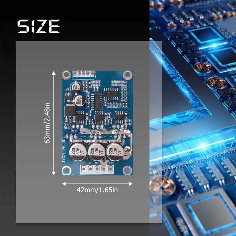 A68Z DC 12V-36V 500W Brushless Motor Controller Without Hall PWM Control Balanced Car Driver Board Durable Use