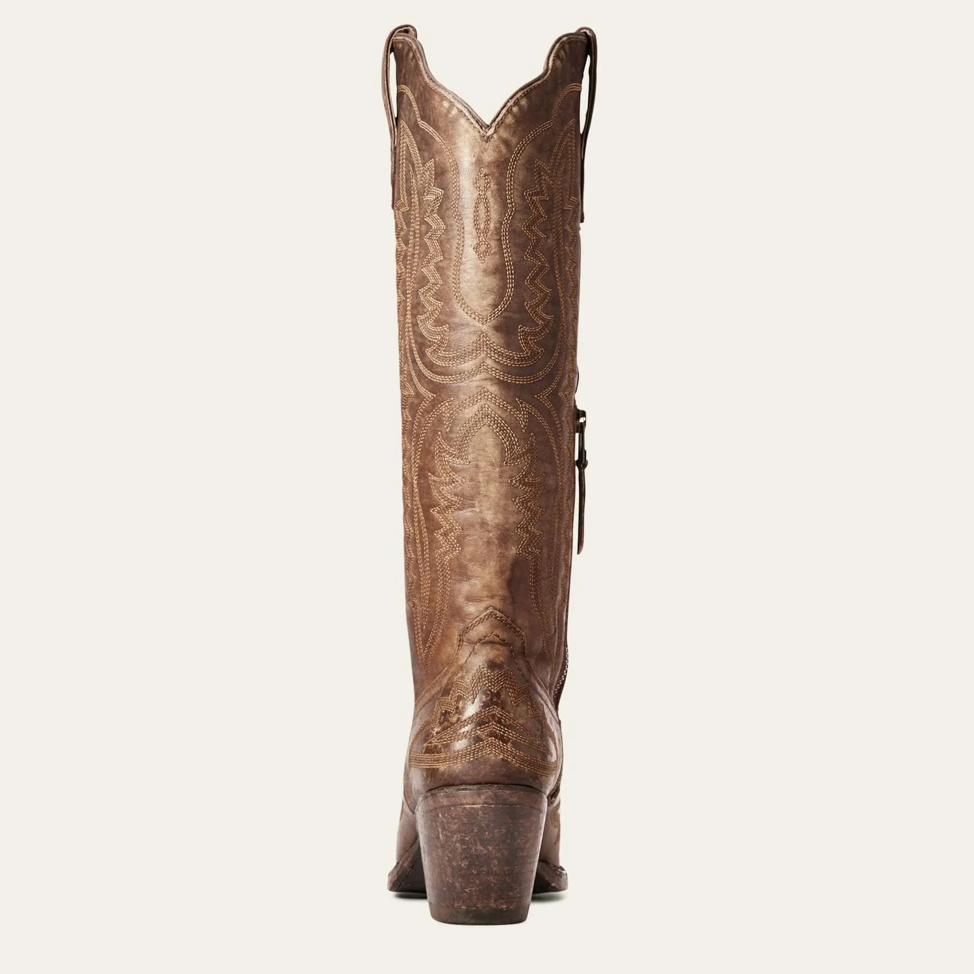 Damen Western Cowboy-Stiefel mit spitzer Zehenpartie, dicken hohen Absätzen, knielang, bestickt, Herbst, Blockabsatz, Retro-Freizeitschuhe – Detail 11