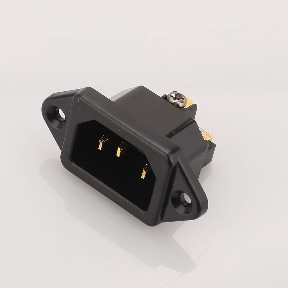 

Audiocrast Hi-End 24K Gold Plated Pure Copper IEC AC Inlet Socket for Superior Connectivity
