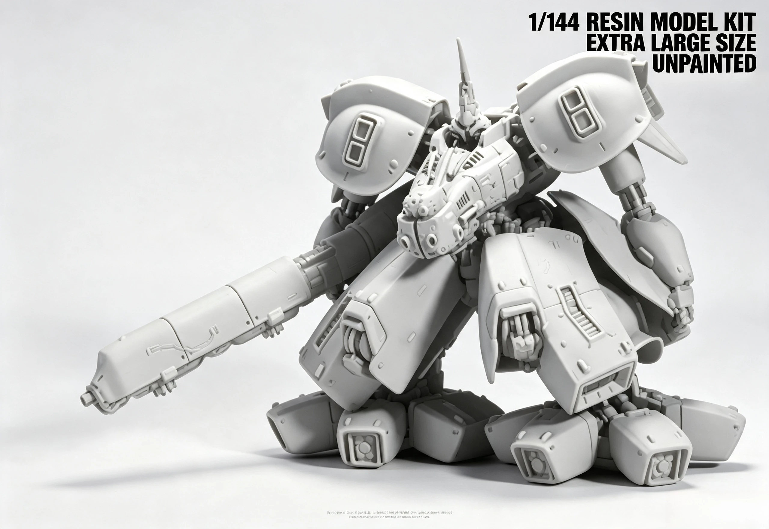 Rare Die-casting Resin Model Kit, Super Large Mecha Warrior Display Status GK Resin White Mold Not Colored