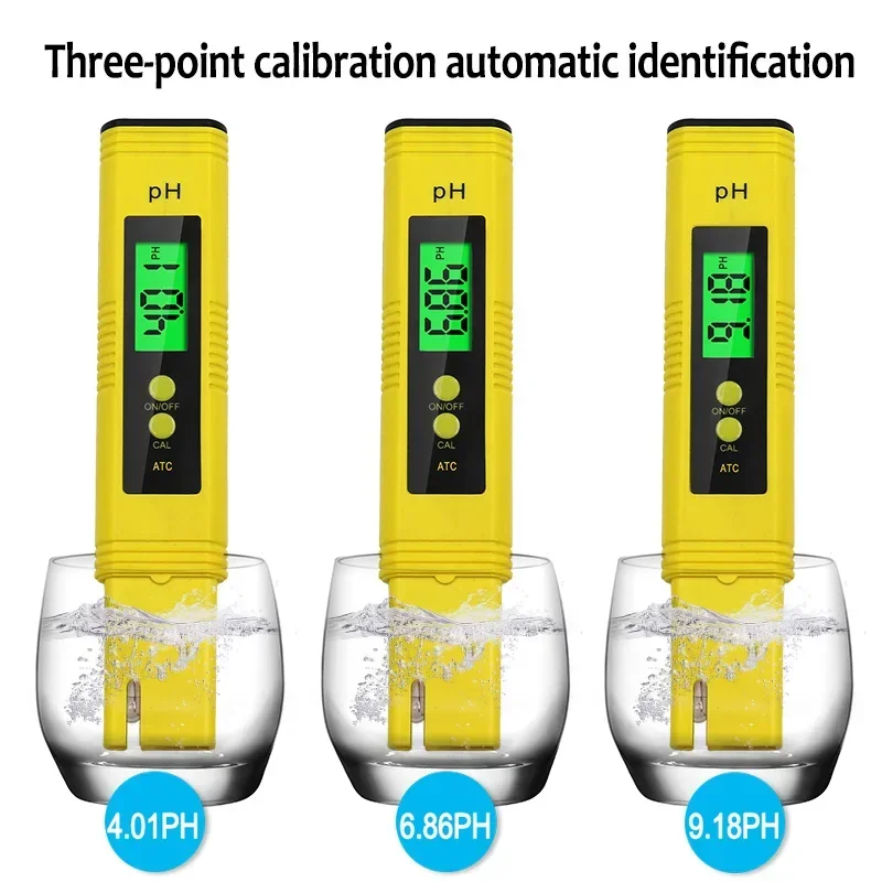 0.01 PH High Precision Water Quality Tester Digital LCD PH Meter Measuring Range PH Test Pen Suitable for Swimming Pool Aquarium