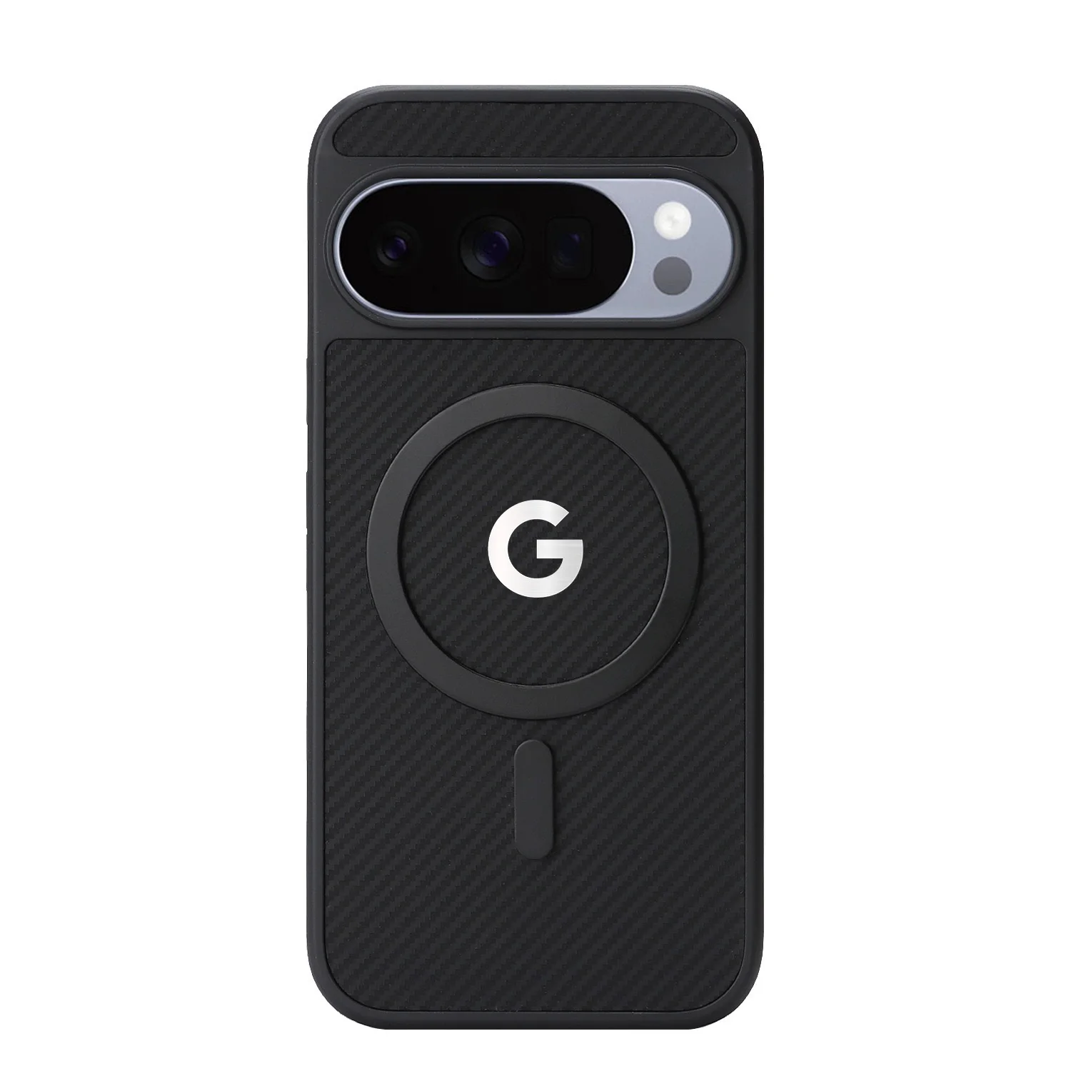 Hochwertige Handyhülle aus Kohlefaser-Texturleder für Google Pixel 10 9 ProXL 10A 9A, kompatibel mit MagSafe Wireless Charger, stoßfeste Abdeckung.