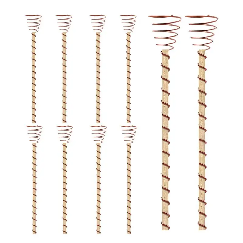 

Gardening Copper Coil Antennas 12 Inch Electroculture Copper Rods Probes 10pcs Long Copper Coil Plant Stakes Garden Tools For