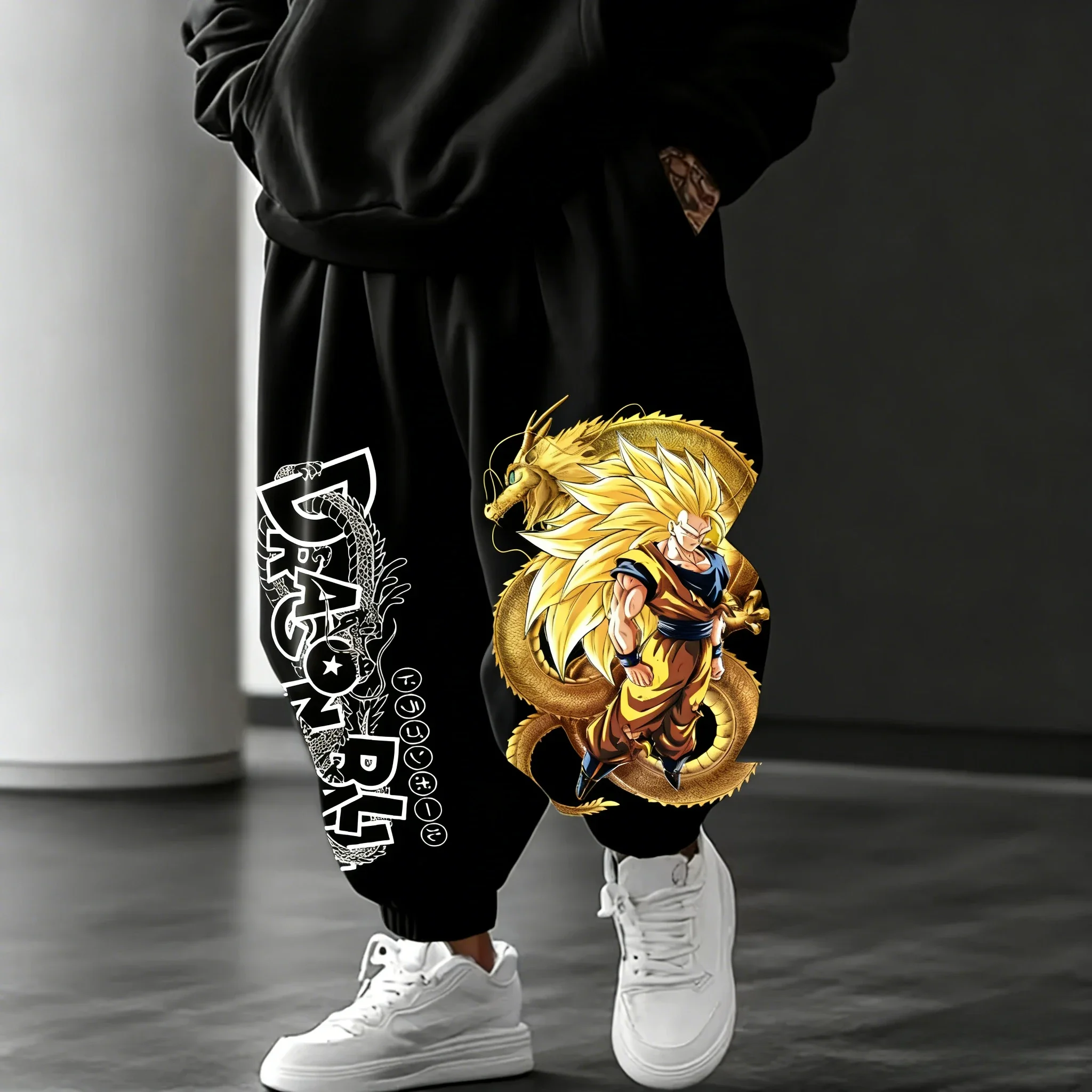 

Dragon Ball аниме Super Saiyan 3, брюки с принтом, весна/осень, новые повседневные свободные брюки в стиле Харадзюку для мужчин и женщин