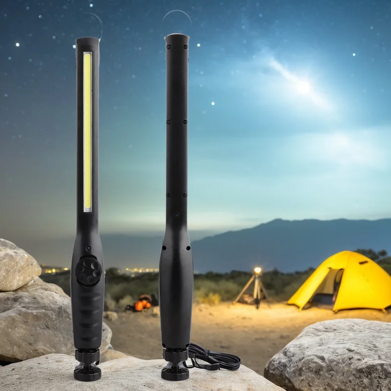 

1/2/4PC COB Flashlight Magnetic Work Light USB Rechargeable Torch Hook Portable Lantern Inspection Light Camping Car Repair Lamp