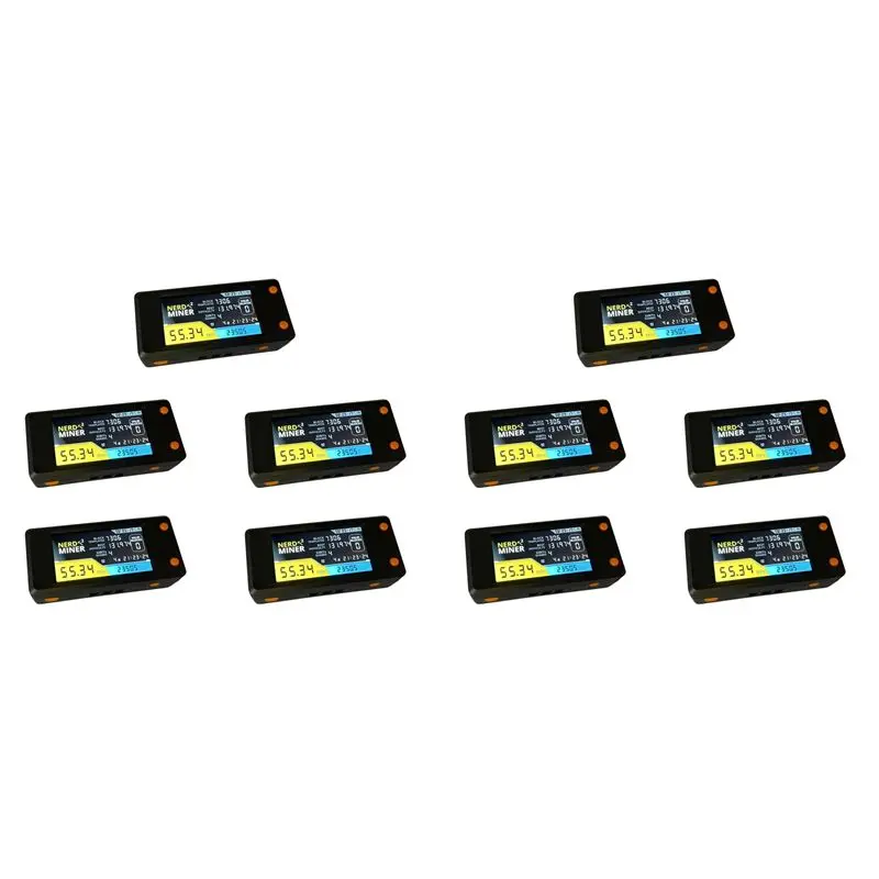 10X Nerdminer V2 78Kh/S Hashrate Bitcoin Nerd Miner BTC Lottery Miner Solo Btc Crypto Miner Mining Machine With Display-AT64